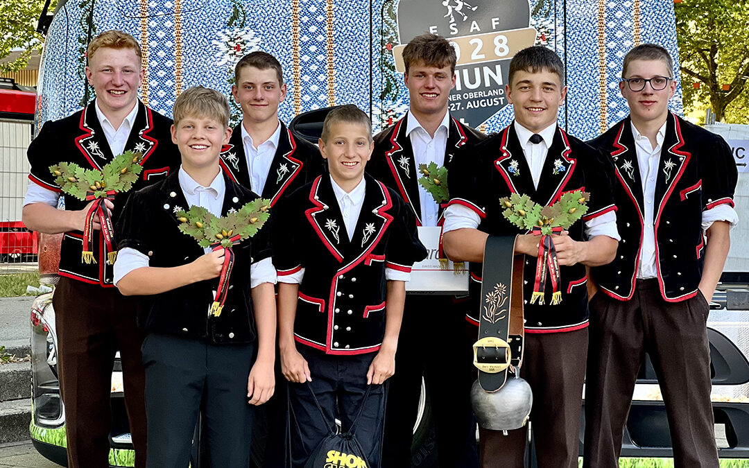1 Festsieg und 4 Doppelzweige für Zäziwil am Bernisch Kantonalen Nachwuchsschwingertag!